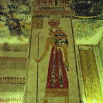 ラムセス６世の墓　通路の柱に描かれた神々