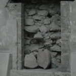 ジャガーの神殿　ピラミッドの内部、日干し煉瓦に切石をしっくいで固めている
