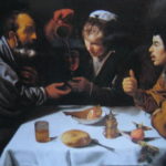 国立西洋美術館　ヴェラスケス、食卓の農夫たち。ヴェラスケスの若い時の作品。
