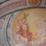ブレッド城　礼拝堂の壁、天井画、キリストの復活？