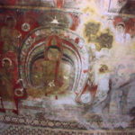 第１窟　壁画、釈迦坐像