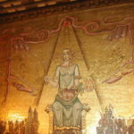 市庁舎　黄金の間、メーラレン湖の女王様が描かれている