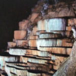 シュコツィヤン洞窟　絵葉書、自然の匠、石灰華段丘