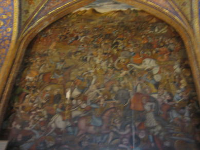 チェヘル・ソトゥーン宮殿 アッパーズ1世のチャルドランでのオスマントルコとの戦い