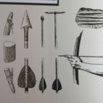 オナ族　狩猟用の弓矢、拡大図