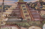 ディエゴ・リベラの壁画　アステカのテノチティトランの拡大図