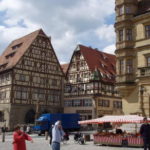 ヘレンガッセの角　木組造りの家が美しい