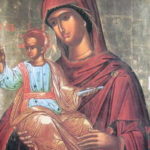 メガロ・メテオロン修道院　イコン、キリストを抱くマリア