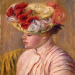 ルノアール　花かざりの帽子の女