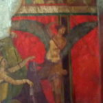 秘儀荘　ディオニュソスの秘儀壁画　女性を鞭打つ有翼の女性ダイモン