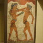 壁画　ボクシングをする少年、テラ出土、紀元前１６世紀