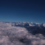 エベレスト遊覧飛行　ガウリシャンカーに続くエベレスト連峰