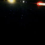 ウユニ塩湖に映る星空　足元の星