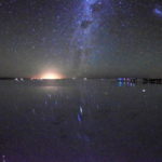ウユニ塩湖に映る星空　同行のM氏の作品、こんな写真を撮りたかった